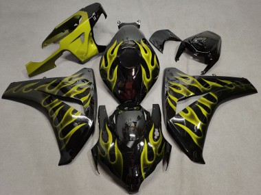 Carene Moto Honda CBR1000RR 2008-2011 - Nero Lucido Oro Fiamma
