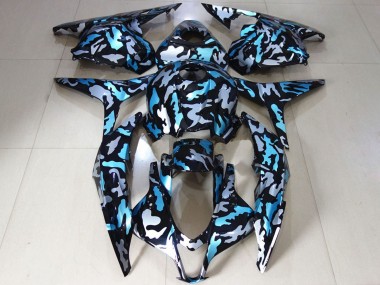 Carene Moto Honda CBR600RR 2009-2012 - Bianco Blu Camouflage
