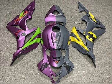 Carene Moto Honda CBR600RR 2007-2008 - Grigio Viola Bat Man vs Joker Matte