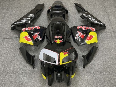 Carene Moto Honda CBR600RR 2005-2006 - Nero Giallo Bianco Red Bull