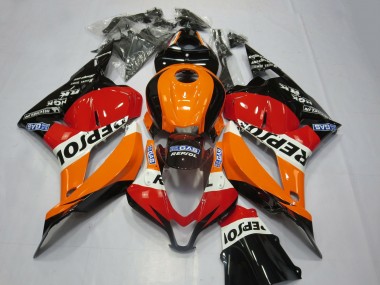 Kit Carena Moto Honda CBR600RR 2009-2012 - Arancia Bianco Rosso Nero Lucido Repsol