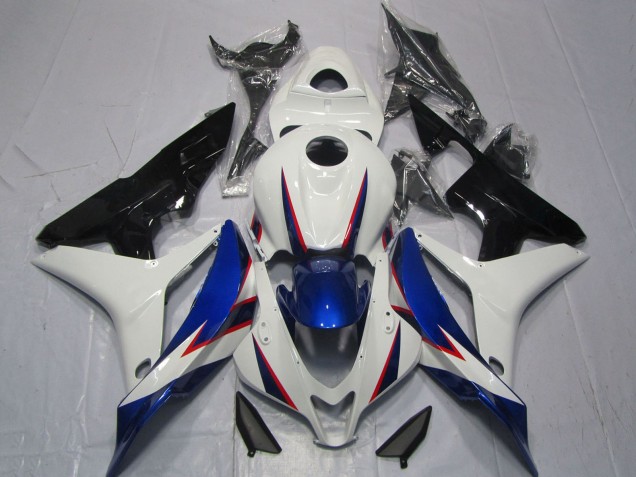 Carene Moto Honda CBR600RR 2007-2008 - Bianco Blu Nero Lucido OEM Stile