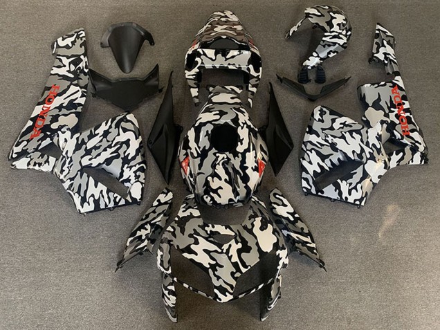 Carene Moto Honda CBR600RR 2005-2006 - Camouflage Rosso Decals