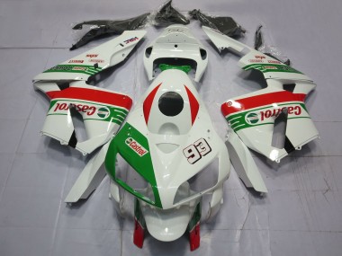 Carene Moto Honda CBR600RR 2005-2006 - Bianco Verde Rosso Castrol 93