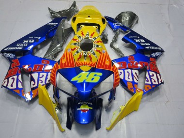 Carene Moto Honda CBR600RR 2005-2006 - Giallo Blu Rossi 46