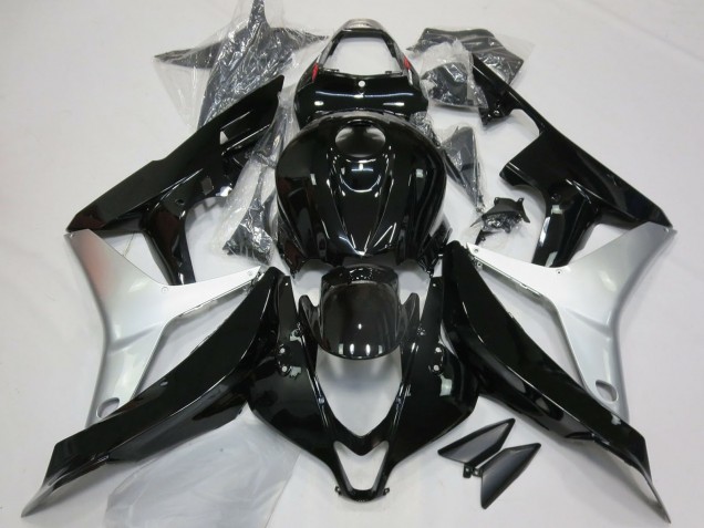 Carene Moto Honda CBR600RR 2007-2008 - Argento Nero Lucido