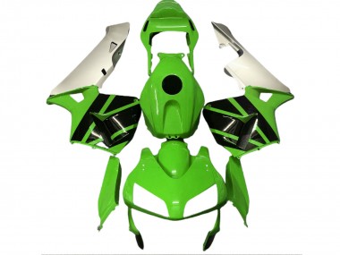 Carene Moto Honda CBR600RR 2003-2004 - Argento Verde Nero Lucido