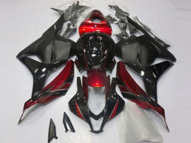 Carene Moto Honda CBR600RR 2009-2012 - Rosso Nero Lucido Nero Opaco