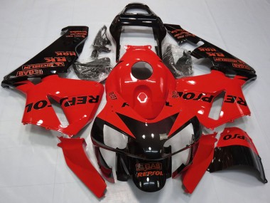 Carene Moto Honda CBR600RR 2003-2004 - Rosso Nero Lucido Repsol
