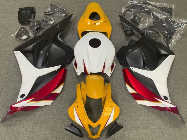 Carene Moto Honda CBR600RR 2009-2012 - Bianco Rosso Giallo Nero Opaco