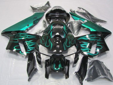 Carene Moto Honda CBR600RR 2005-2006 - Nero Lucido Teal Fiamma