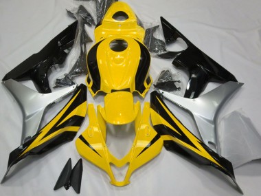 Carene Moto Honda CBR600RR 2007-2008 - Argento Giallo Nero Lucido