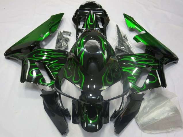 Carene Moto Honda CBR600RR 2003-2004 - Nero Lucido Blu Fiamma