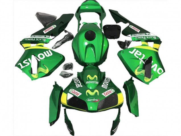 Carene Moto Honda CBR600RR 2003-2004 - Verde Giallo MoviStar
