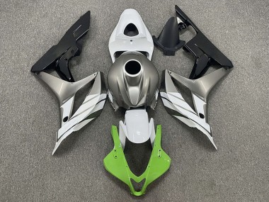 Carene Moto Honda CBR600RR 2007-2008 - Argento Bianco Verde Nero Lucido