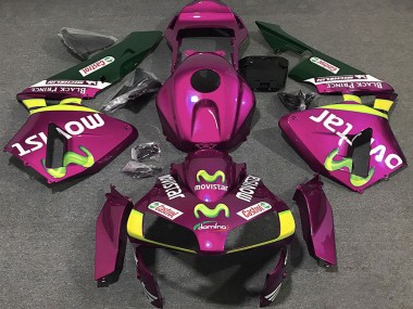 Carene Moto Honda CBR600RR 2003-2004 - Rosa Giallo Verde MoviStar