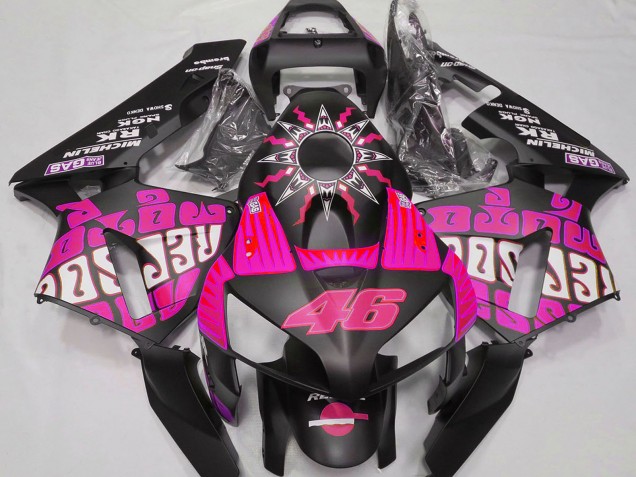 Carene Moto Honda CBR600RR 2003-2004 - Rosa Nero Lucido Rossi Repsol