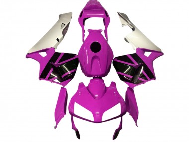 Carene Moto Honda CBR600RR 2003-2004 - Argento Rosa Nero Lucido