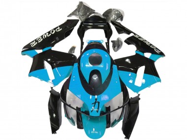 Carene Moto Honda CBR600RR 2003-2004 - Azzurro Chiaro Nero Lucido Power