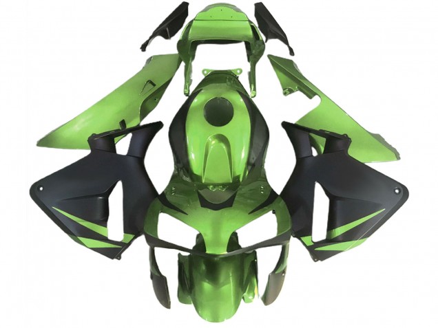 Carene Moto Honda CBR600RR 2003-2004 - Lizard Verde Nero Opaco