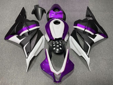 Carene Moto Honda CBR600RR 2009-2012 - Bianco Viola Nero Opaco Stella