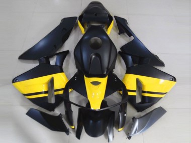Carene Moto Honda CBR600RR 2005-2006 - Nero Opaco Lucido Giallo