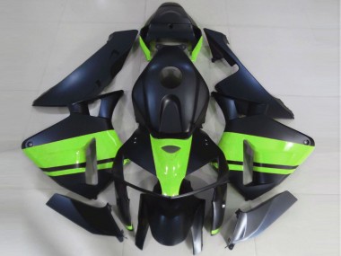 Carene Moto Honda CBR600RR 2005-2006 - Nero Opaco Verde Chiaro