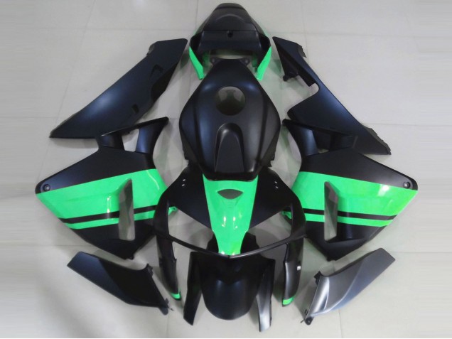 Carene Moto Honda CBR600RR 2005-2006 - Nero Opaco Speciale Verde