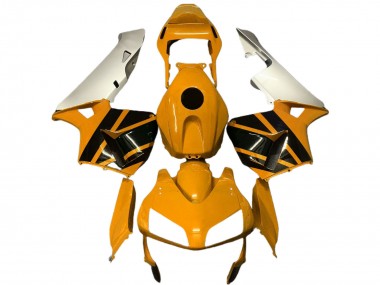 Carene Moto Honda CBR600RR 2003-2004 - Argento Mustard Giallo Nero Lucido