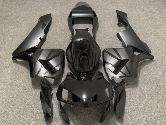 Carene Moto Honda CBR600RR 2003-2004 - Nero Lucido Grigio Opaco OEM Stile