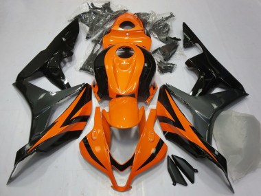 Carene Moto Honda CBR600RR 2007-2008 - Arancia Grigio Nero Lucido