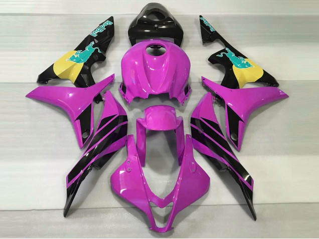 Carene Moto Honda CBR600RR 2007-2008 - Rosa Giallo Nero Lucido Blu Bull
