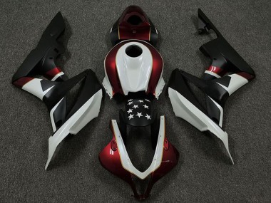 Carene Moto Honda CBR600RR 2009-2012 - Bianco Rosso Nero Opaco Stella