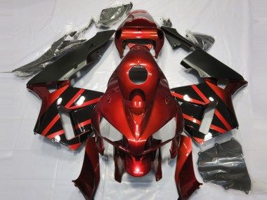 Carene Moto Honda CBR600RR 2005-2006 - Rosso Nero Lucido Design
