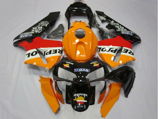 Carena Moto Completo Honda CBR600RR 2003-2004 - Arancia Bianco Rosso Nero Lucido Repsol