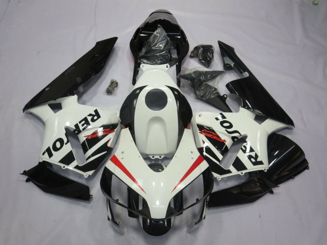 Carene Moto Honda CBR600RR 2003-2004 - Bianco Rosso Nero Lucido Repsol OEM Stile