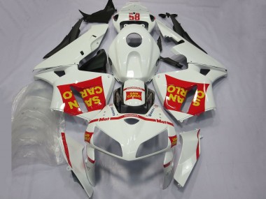 Carene Moto Honda CBR600RR 2005-2006 - Bianco Rosso Giallo San Carlo 58