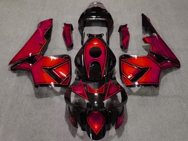 Carene Moto Honda CBR600RR 2003-2004 - Rosso Nero Lucido