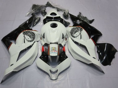 Carene Moto Honda CBR600RR 2009-2012 - Bianco Nero Lucido Tie Dye