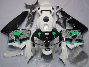 Carene Moto Honda CBR600RR 2005-2006 - Turchese Splatter on Nero Lucido