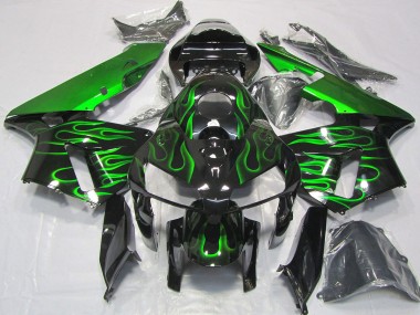 Carene Moto Honda CBR600RR 2005-2006 - Nero Lucido Vibrant Verde Fiamma