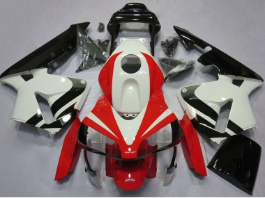 Carene Moto Honda CBR600RR 2003-2004 - Bianco Rosso Nero Lucido OEM Stile