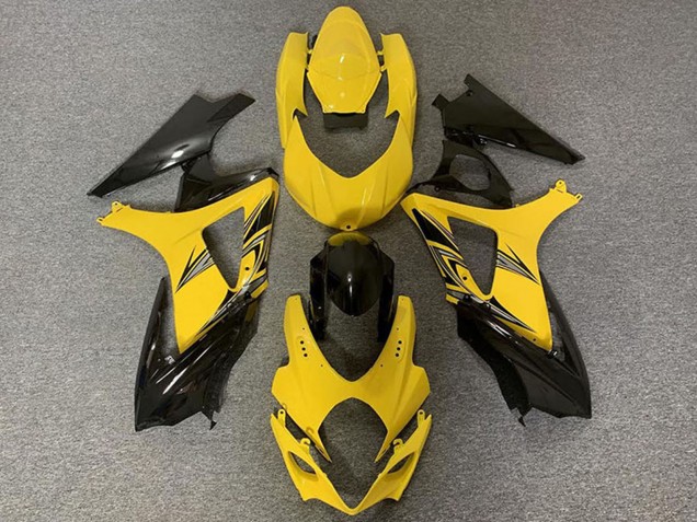Carene Moto Suzuki GSXR 1000 2007-2008 - Giallo Nero Lucido