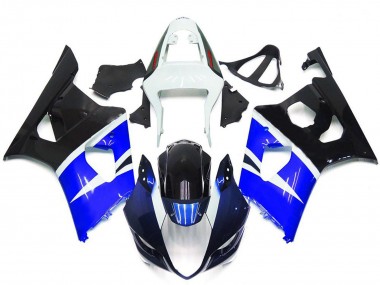 Carene Moto Suzuki GSXR 1000 2003-2004 - Bianco Blu Nero Lucido