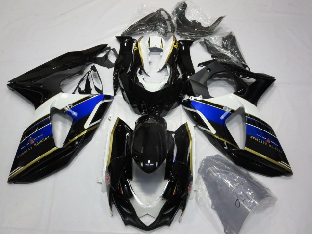 Carene Moto Suzuki GSXR 1000 2009-2016 - Blu Bianco Oro Nero