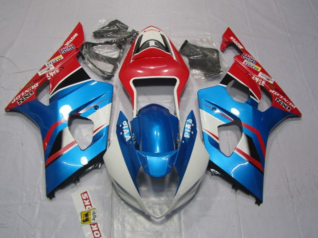 Carene Moto Suzuki GSXR 1000 2003-2004 - Rosso Blu Bianco
