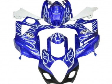 Carene Moto Suzuki GSXR 1000 2007-2008 - Blu Bianco Fiamma
