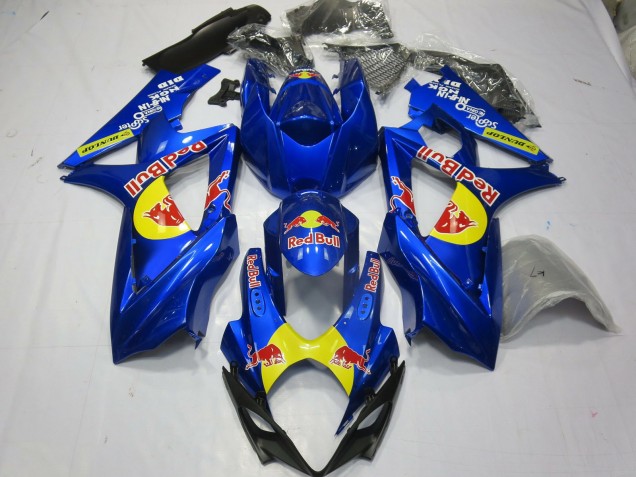 Carene Moto Suzuki GSXR 1000 2007-2008 - Blu Giallo Red Bull