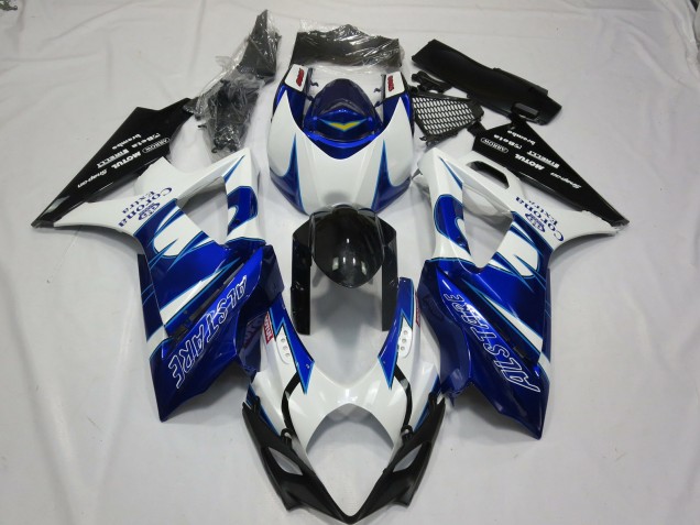 Carene Moto Suzuki GSXR 1000 2007-2008 - Bianco Blu Nero Corona Alstare