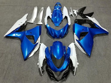 Carene Moto Suzuki GSXR 1000 2009-2016 - Blu Bianco Argento Nero
